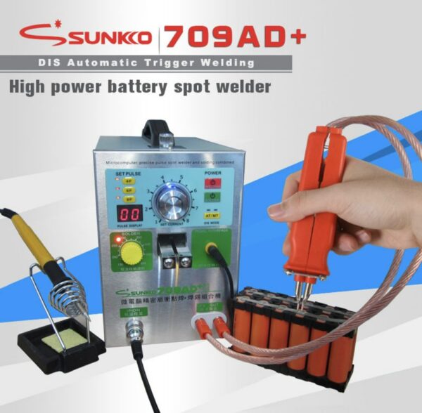 Equipo soldador de punto para ensamble de baterías SUNKKO 709AD+