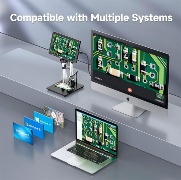 Microscopio digital portátil con pantalla LCD 10.1"/ DM12/ Full HD /HDMI - Imagen 3